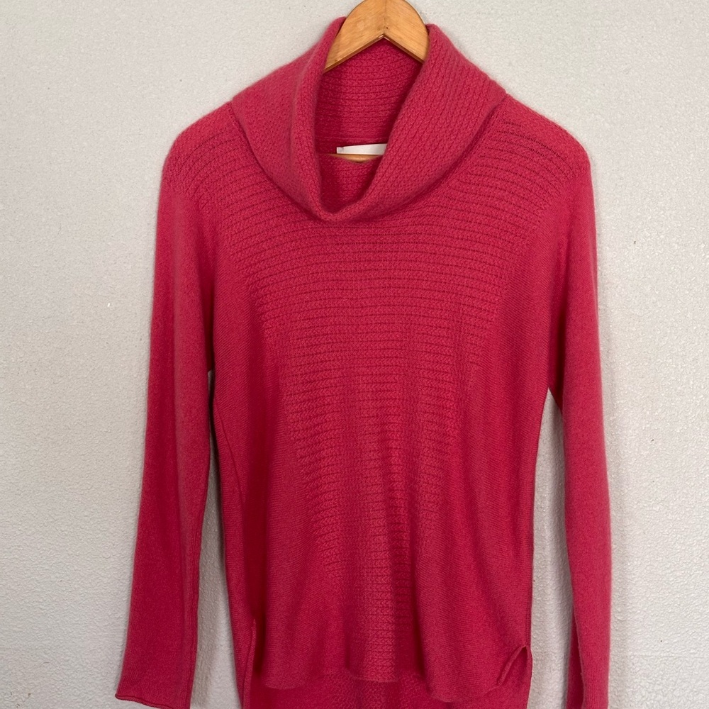 Cynthia Rowley Vibrant Pink Cowl Neck Sweater